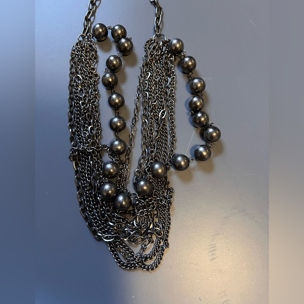 Multi-Strand Hematite Bead Necklace - Women Jewelry